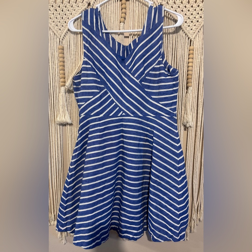 Vineyard Vines Blue and White Striped Mini Dress